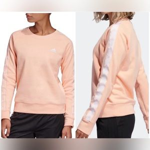 Adidas Tiro Tape Crew Neck Sweatshirt in Glow Pink